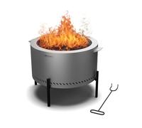 blumfeldt Brasero Exterior - Parrilla & BBQ, Diseño Eficiente Sin Humo, Acero Inoxidable Resistente, Portátil con Asas, Incluye Rejilla, Cenicero Extraíble & Cubierta Impermeable