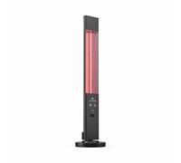 Blumfeldt Calefactor de suelo por infrarrojos, calefactor eléctrico de 3000 W, de infrarrojos para interior y exterior, IR con protección antivuelco y mando a distancia, eficaz eléctrico