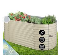 blumfeldt Cama de Cultivo Elevada de Metal para Jardín, Jardinera de Exterior para Huerto, Hierbas, Flores y Verduras, Kit de Bancal de Acero 1257 L, Resistente a la Intemperie y Antioxidante, 2 m