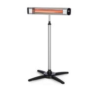 Blumfeldt Dark Wave Stand calefactor de pie infrarrojo 2000W IP65 plata