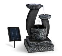 Fantaghiro Fuente ornamental Fuente de jardín 3W Solar LED Poliresina Efecto piedra Blumfeldt