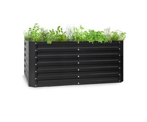 blumfeldt Jardinera de Metal, Resistente a la Intemperie, para balcón y jardín, bancal Elevado, galvanizado, 120 x 60 x 60 cm, Maceta Grande de 432 L, para Flores, Frutas y Verduras