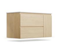 Johnstone Mueble de baño Mueble para baño Armario de baño 90 cm con lavamanos cerámico Cierre suave