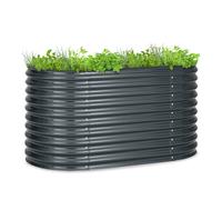 Maceta elevada High Grow 160 x 80 x 80 cm de acero corrugado fácil de montar