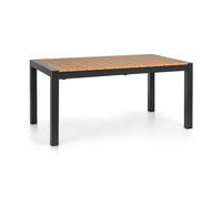 Blumfeldt Menorca Expand Mesa de jardín 163 x 95 cm Aluminio Polywood Teca
