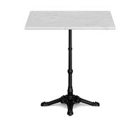 blumfeldt Mesa Auxiliar para jardín - 60x60cm, Estilo Art Nouveau, Base Hierro Fundido, Resistente a la Intemperie, Uso Interior/Exterior, fácil de Limpiar y Montar