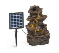 Messina Fuente solar de cascada Fuente para jardín 4 niveles Batería Blumfeldt