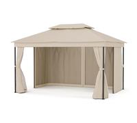Mondo Dual Gazebo 3x4 con doble techo y mosquiteras Blumfeldt