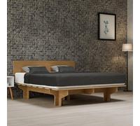 blumfeldt NordicAura Somier - Somier de Madera FSC con Montaje sin Herramientas, Cabecero Alto con Almacenamiento, Roble, para Colchones de 180x200 cm
