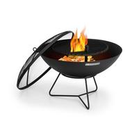 Blumfeldt Orbit Brasero de acero 3-en-1 Ø 60cm parrilla de 40cm mesa color negro