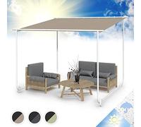 Blumfeldt Pergola con Techo, 3x3 m y Ruedas, Pergolas de Jardin de Aluminio para Celebrar Eventos, Bañera Hidromasaje, Barbacoa y Patio, Carpa Impermeable para Bar, Cenadores con Protección UV 50+