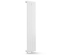 Blumfeldt Radiador de baño, diseño plano, económico y plano, vertical, 733 W, agua caliente, radiador de pared para baño y salón, radiador vertical silencioso con termostato