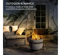 blumfeldt Recipiente de fuego de Grail con parrilla MGO y recipiente de acero incl. protección contra chispas Blumfeldt