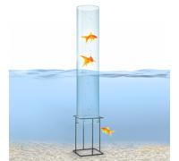 Blumfeldt Skydive 100 Torre para peces 100 cm Ø 20 cm cristal acrílico metal transparente