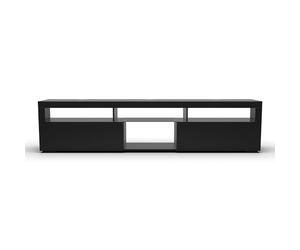 blumfeldt Soporte TV Pie, Mueble TV Moderno de 150 cm para Salón con LED Multicolor, Soporte Pie TV Universal, Mueble TV Mesa con Espacio de Almacenamiento, Mueble Grande para Habitación