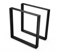 blumfeldt UrbanFodge U Patas de Mesa - Acero Negro Mate, Diseño Moderno, 70x72 cm, Capacidad 200 kg, Patas Metálicas para Mesas, Estilo Loft, Montaje Sencillo