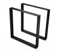blumfeldt UrbanFodge U Patas de Mesa - Acero Negro Mate, Diseño Moderno, 70x72 cm, Capacidad 200 kg, Patas Metálicas para Mesas, Estilo Loft, Montaje Sencillo