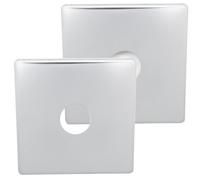 BLUMKRAFT 2x Tapa de platino simple acero inoxidable A2 + tratamiento cromado para grifo de pared. Efecto espejo. Diámetro: 26 mm. Lote de 2 unidades