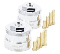 BLUMKRAFT - Lote de 2 adaptadores de metal para radiadores M28 x1.0 - M30x1.5 compatible con Vama, Orkli. Válvula termostática M28-M30 M28F-M30M