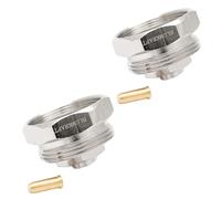 BLUMKRAFT - Lote de 2 adaptadores radiadores M30 x 1.0, rosca fina a M30 x 1.5, termostato, cabeza termostática