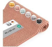 Blumtal Alfombra Baño Secado Rapido Chenille - 40x60 cm Alfombrilla Baño Antideslizante - Certificado Oeko-Tex - Alfombrilla Ducha Lavable Bathroom Mat Bath Mat - Tapete WC Rosado