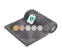 Blumtal Alfombra Baño Secado Rapido Chenille Pelo Largo - 50x80 cm Alfombrilla Baño Antideslizante - Certificado Oeko-Tex - Alfombrilla Ducha Lavable Bathroom Mat Bath Mat - Tapete WC Gris Oscuro