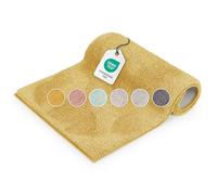 Blumtal Alfombra Baño Secado Rapido Chenille Pelo Largo - 50x80 cm Alfombrilla Baño Antideslizante - Certificado Oeko-Tex - Alfombrilla Ducha Lavable Bathroom Mat Bath Mat - Tapete WC Amarillo