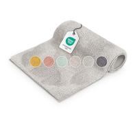 Blumtal Alfombra Baño Secado Rapido Chenille Pelo Largo - 50x80 cm Alfombrilla Baño Antideslizante - Certificado Oeko-Tex - Alfombrilla Ducha Lavable Bathroom Mat Bath Mat - Tapete WC Gris