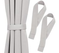 Blumtal alzapaños Cortinas Opacas x2 - sujeta Cortinas Blackout 7x25 cm - Lavable Recoge Cortinas Salon Opacas - Abrazaderas Cortinas Dormitorio - alzapaños para Cortina Opaca y termica - Gris Claro