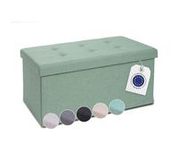 Blumtal Banco Almacenaje + Caja Extra 76x38x38 cm, Baúl Juguetes Infantil, Banco con Asiento, Recibidor, Turquesa