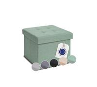 Blumtal Banco con Almacenaje, Banco Puff con Espacio de Almacenamiento, Asiento Plegable y Resistente, Turquesa