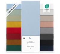 Blumtal Basics - Juego de 2 sábanas bajeras de 135 x 190 cm, de 30 cm, sábana Bajera de 135 x 190 Microfibra, Suave, Resistente, Antiarrugas, con certificación Oeko-Tex - Azul Claro