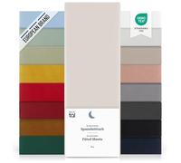 Blumtal Basics Set de 2 Sábana Bajera Ajustable de Microfibra Cepillada - Sábana Bajera para colchón de 25-27 cm de Altura, Cama 80: 80 x 200 x 30cm, Marfil