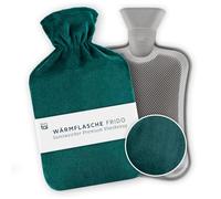 Blumtal Bolsa de agua caliente premium con funda de suave forro polar, botella de agua caliente de caucho natural, botella de cama para adultos, botella de cama a prueba de fugas, botella de cama