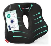 Blumtal Cojín para Silla de Oficina - Cojín en Forma de Cuña Negro para Coxis - Cojín Ergonómico para Asiento de Auto - Cojín para Hemorroides para Silla - Cojín Óptimo para Silla de Oficina