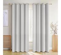 Blumtal Cortinas Opacas 2 Piezas 160x132cm - Cortinas Salon Opacas - Cortinas Dormitorio con Ojal - Cortinas termicas aislantes Frio y Calor - Blackout Curtains - en Moonlight Grey/Cortinas Grises