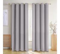 Blumtal Cortinas Opacas 2 Piezas 175x140cm - Cortinas Salon Opacas - Cortinas Dormitorio con Ojal - Cortinas termicas aislantes Frio y Calor - Cortinas aislantes termicas - Cortina - Cortinas Grises