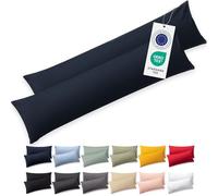 Blumtal Funda Almohada 40x145 cm - 100% Algodón Suave - Azul Oscuro - Juego de 2 Fundas de Almohada 40x145- Fundas de cojín con Certificado Oeko-Tex, para Almohadas y Cojines