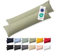 Blumtal Funda Almohada 40x145 cm - 100% Algodón Suave - Verde Claro - Juego de 2 Fundas de Almohada 40x145- Fundas de cojín con Certificado Oeko-Tex, para Almohadas y Cojines