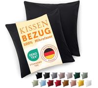 Blumtal Funda de Almohada 40 x 40, 2 Unidades - Fundas de Almohada con certificación Oeko-Tex 100% Microfibra Extra Suave y aptas para la Lavadora - Funda de Almohada 40 x 40 Negro