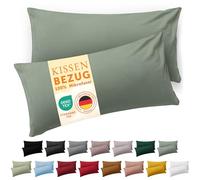 Blumtal Funda de Almohada 40 x 70, 2 Unidades - Fundas de Almohada con certificación Oeko-Tex 100% Microfibra Extra Suave y aptas para Lavadora - Funda de Almohada 40 x 70 Verde Verano