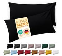 Blumtal Funda de Almohada 40 x 70, 2 Unidades - Fundas de Almohada con certificación Oeko-Tex 100% Microfibra Extra Suave y aptas para Lavadora - Funda de Almohada 40 x 70 Negro