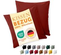 Blumtal Funda de Almohada 50 x 50, 2 Unidades - Fundas de Almohada con certificación Oeko-Tex 100% Microfibra Extra Suave y aptas para Lavadora - Funda de Almohada 50 x 50 Rojo Aurora