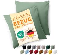 Blumtal Funda de Almohada 50 x 50, 2 Unidades - Fundas de Almohada con certificación Oeko-Tex 100% Microfibra, Extra Suaves y aptas para la Lavadora - Funda de Almohada 50 x 50 Verde Verano