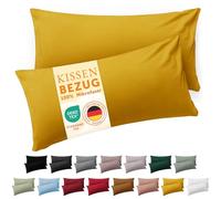 Blumtal Funda de Almohada 50 x 75, 2 Unidades - Fundas de Almohada con certificación Oeko-Tex 100% Microfibra Extra Suave y aptas para la Lavadora - Funda de Almohada 50 x 75 Amarillo Mostaza