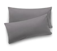 Blumtal - Funda de Almohada (50 x 80 cm, 2 Unidades, Funda de cojín de Microfibra, Fundas de Almohada con Cierre de sobre, Certificado Oeko-Tex, Extra Suave y Lavable, Color Gris