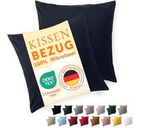 Blumtal Funda de Almohada 60 x 60, 2 Unidades - Fundas de Almohada con certificación Oeko-Tex 100% Microfibra Extra Suave y aptas para la Lavadora - Funda de Almohada 60 x 60 Azul Oscuro