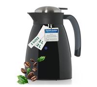 Blumtal Jarra termica 1 litro - Jarra Termo sin BPA con Sistema de Cierre Quick Tip - Jarra Cafe y té a Prueba de Fugas para un Aislamiento Duradero - Termo Cafe Grande 1 litro - Negro