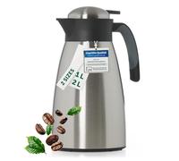 Blumtal jarra termica 2 litro - jarra termo sin BPA con sistema de cierre Quick Tip - jarra cafe y té a prueba de fugas para un aislamiento duradero - termo cafe grande 2 litro - acero