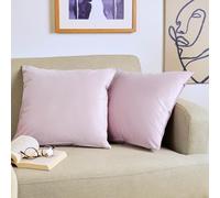 Blumtal Juego de 2 Fundas de Cojín de Terciopelo - Cojín Decorativo con Cremallera Oculta, Decoración para Hogar, Sofás, Camas, Rosa Palo, 50 x 50 cm